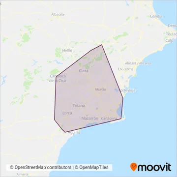 Interbus coverage area map