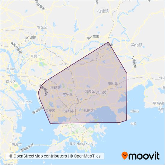 深圳公交 coverage area map
