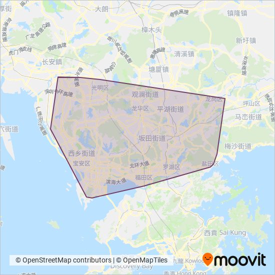 深圳地铁 coverage area map