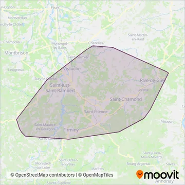 SAINT-ETIENNE – STAS (Bus) coverage area map