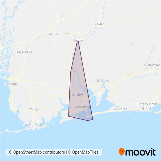 ECAT coverage area map