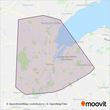 Translink coverage area map