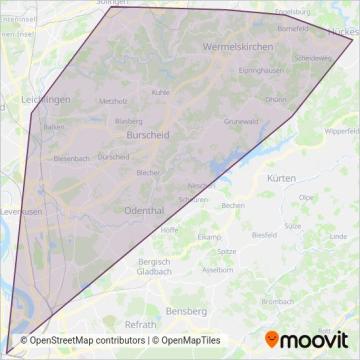 RVK Regionalverkehr Köln GmbH NL Wermelsk. coverage area map