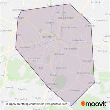Stadtverkehr Euskirchen coverage area map