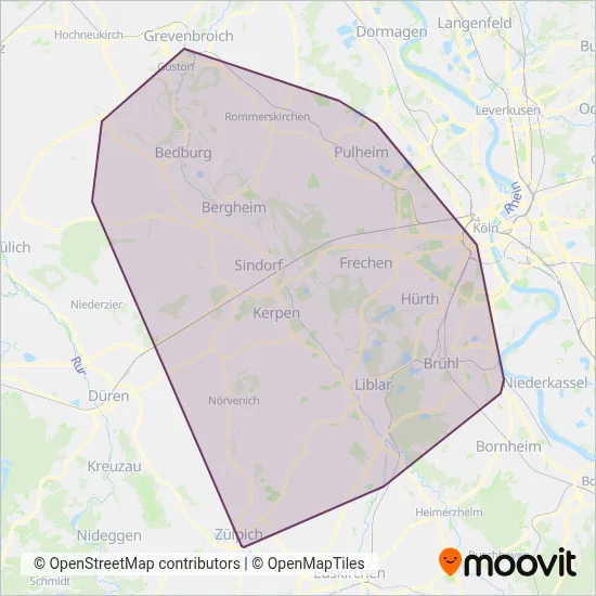 REVG coverage area map
