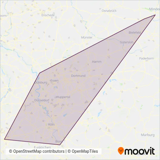 NX National Express Rail GmbH Verbundsgebiet