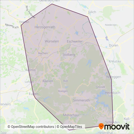 ASEAG coverage area map