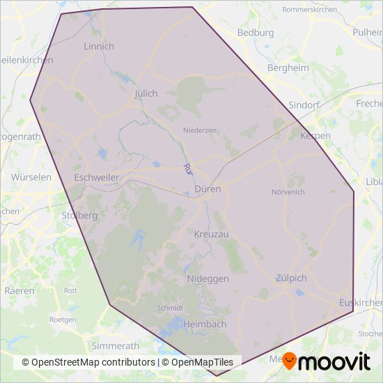 Rurtalbus GmbH coverage area map