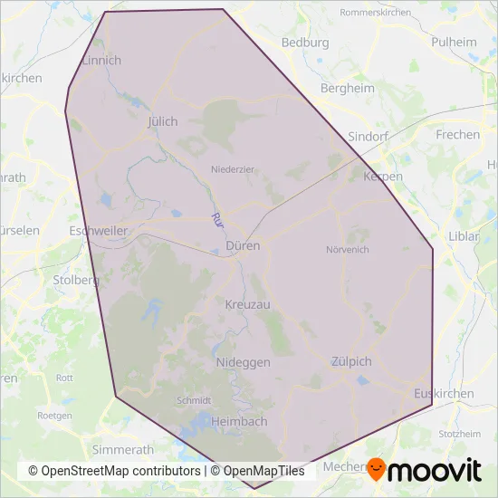 Rurtalbus (Bus) coverage area map