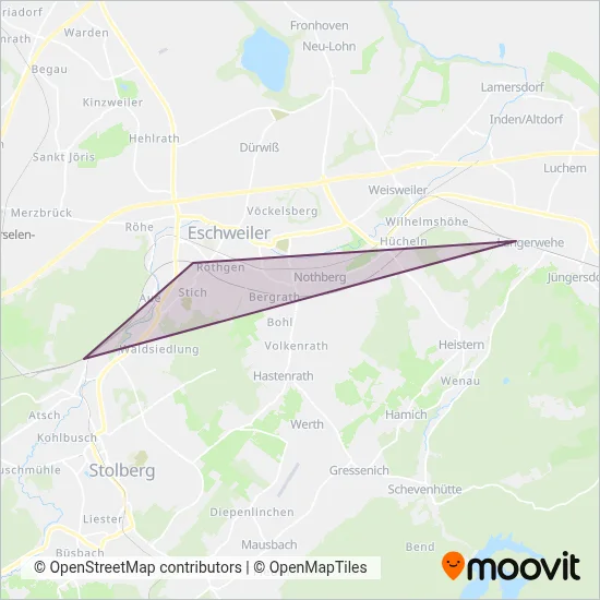 NX National Express Rail GmbH (Bus) coverage area map