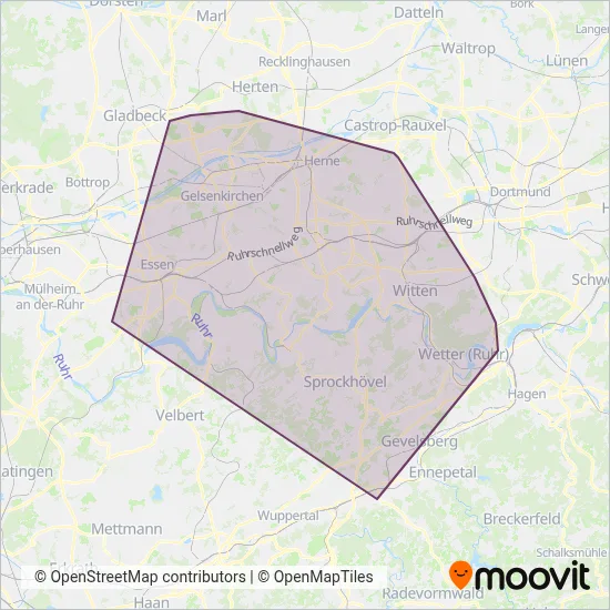 BOGESTRA BUS coverage area map