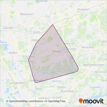 Stadtwerke Solingen coverage area map