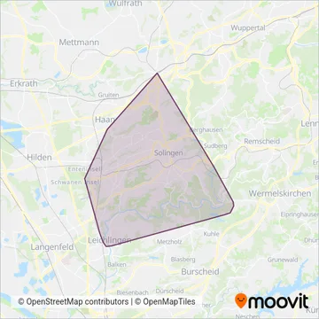 Stadtwerke Solingen coverage area map