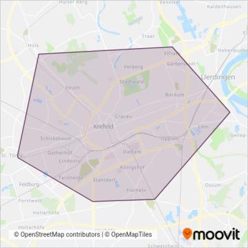 SWK (Tram) coverage area map