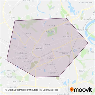 SWK (Tram) coverage area map