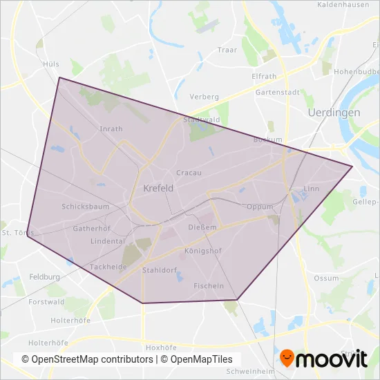 SWK (Tram) coverage area map