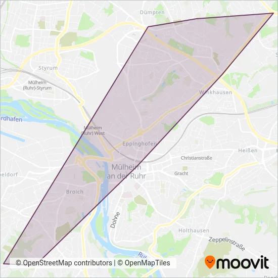 MVG (Tram) coverage area map