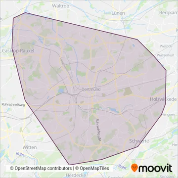 DSW (Bus) coverage area map