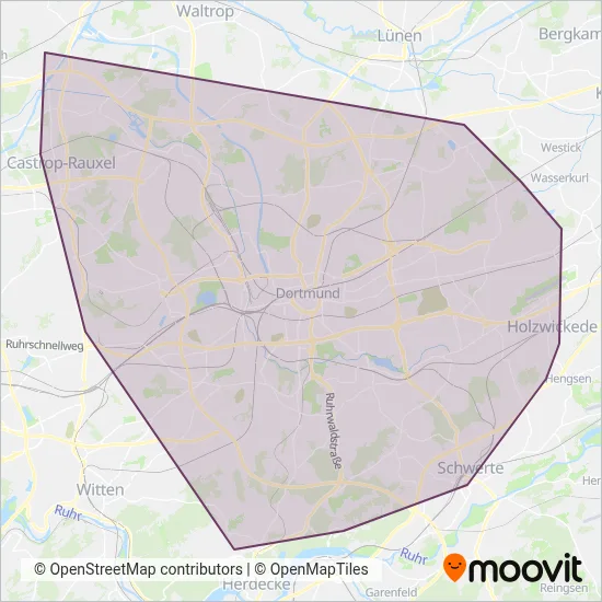DSW (Bus) coverage area map