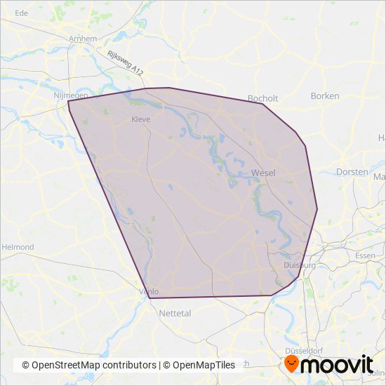 Niederrheinische VKB coverage area map