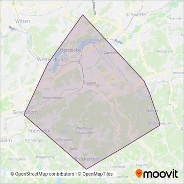 HST coverage area map
