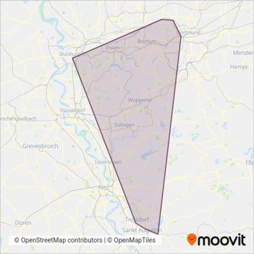 Схема покрытия компании TRI Train Rental