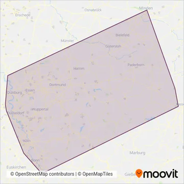 National Express (Bus) coverage area map