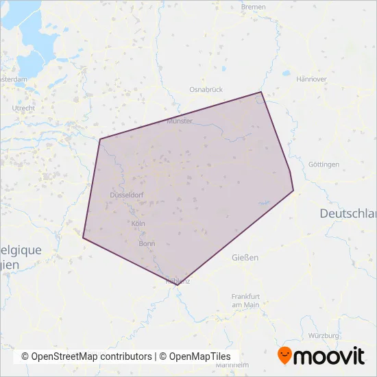 National Express (Bus) coverage area map