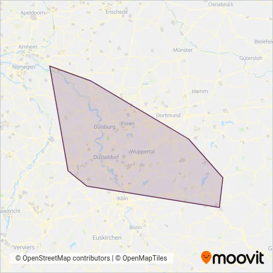 VIAS (Rail) coverage area map