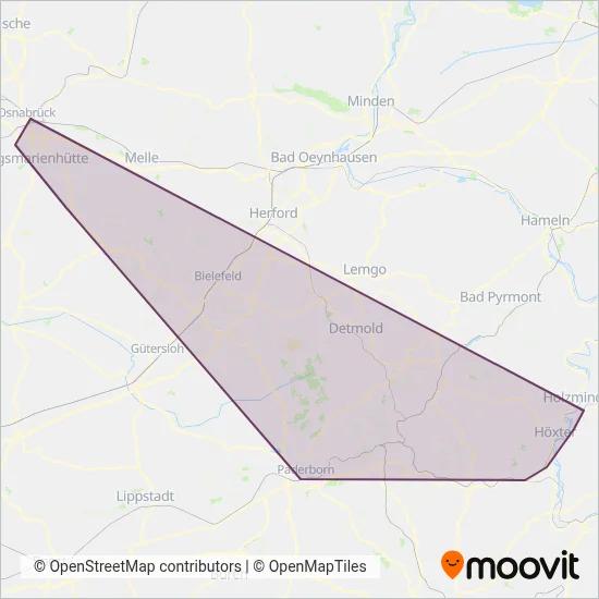 NordWestBahn (Bus) Verbundsgebiet
