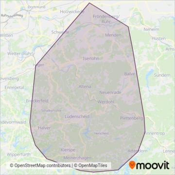 Схема покрытия компании Märkische VG