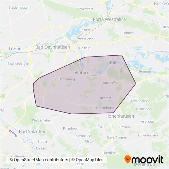 Vlotho Bus GmbH Verbundsgebiet