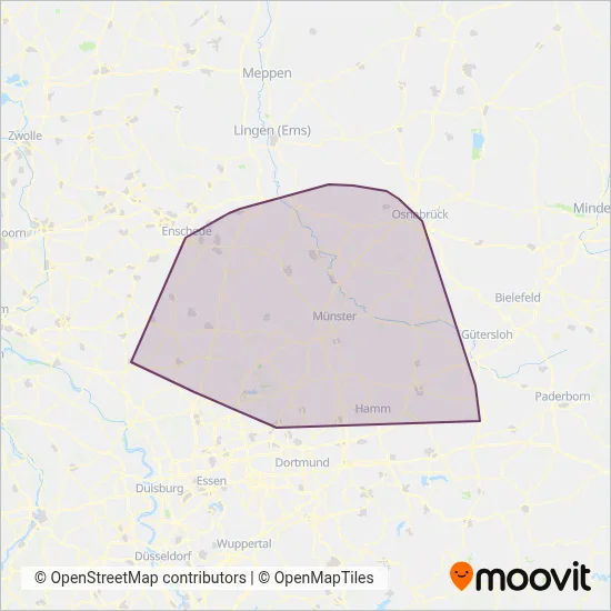 Regionalverkehr Münsterland GmbH coverage area map