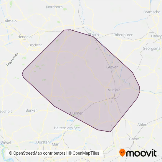 Veelker GmbH & Co.KG coverage area map