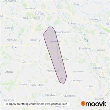 Схема покрытия компании Verkehrsbetrieb W. Schäpers GmbH & Co. KG