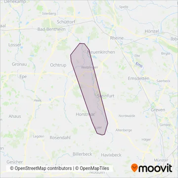 Схема покрытия компании Verkehrsbetrieb W. Schäpers GmbH & Co. KG