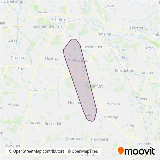 Verkehrsbetrieb W. Schäpers GmbH & Co. KG coverage area map