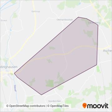 Схема покрытия компании EVG Euregio-Verkehrsgesellschaft GmbH & Co. KG