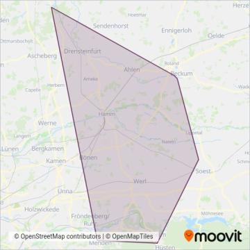 Схема покрытия компании Verkehrsgesellschaft Breitenbach mbH & Co. KG