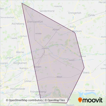 Схема покрытия компании Verkehrsgesellschaft Breitenbach mbH & Co. KG