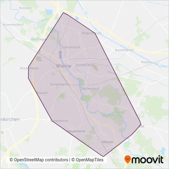 Stadtwerke Rheine GmbH coverage area map