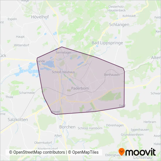 PaderSprinter Verbundsgebiet