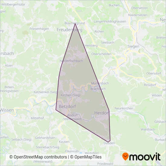 Westerwaldbus Verbundsgebiet