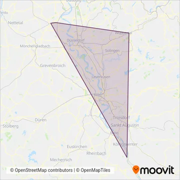 SEV NX SEV National Express Rail GmbH coverage area map