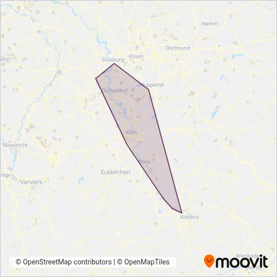 SEV NX SEV National Express Rail GmbH coverage area map