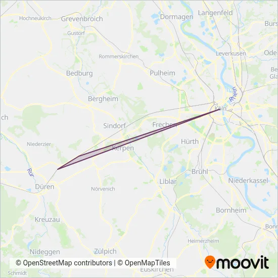 Staatsbahnen coverage area map