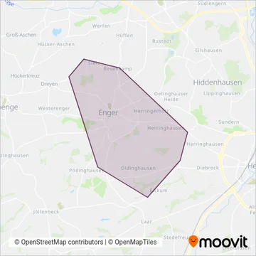 KreisBus Herford coverage area map