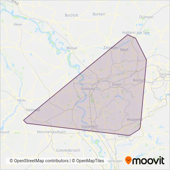 VRR coverage area map