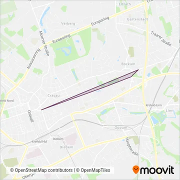 Схема покрытия компании Straßenbahn