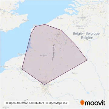 SNCF VOYAGEURS coverage area map